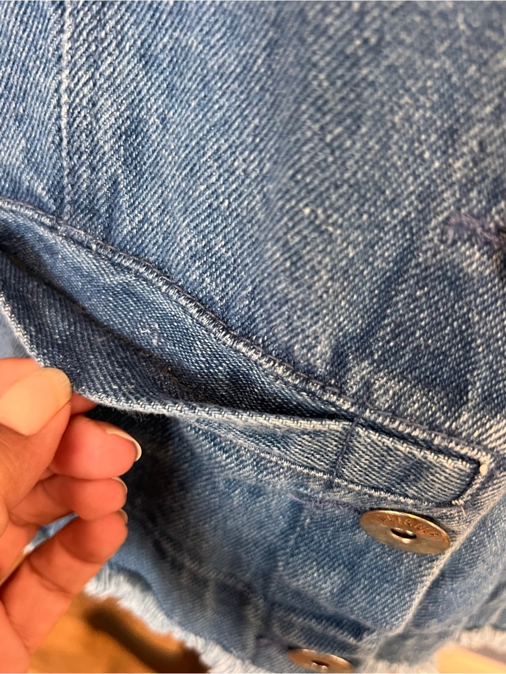Denim Button-Front Jacket - Blue - Picture 3 of 10